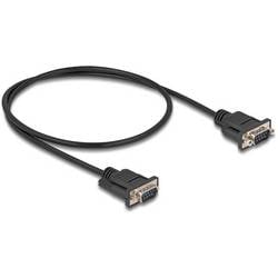 Delock Seriell Anschlusskabel [1x D-SUB-Stecker 9pol. - 1x D-SUB-Stecker 9pol.] 0.5 m Schwarz 87839