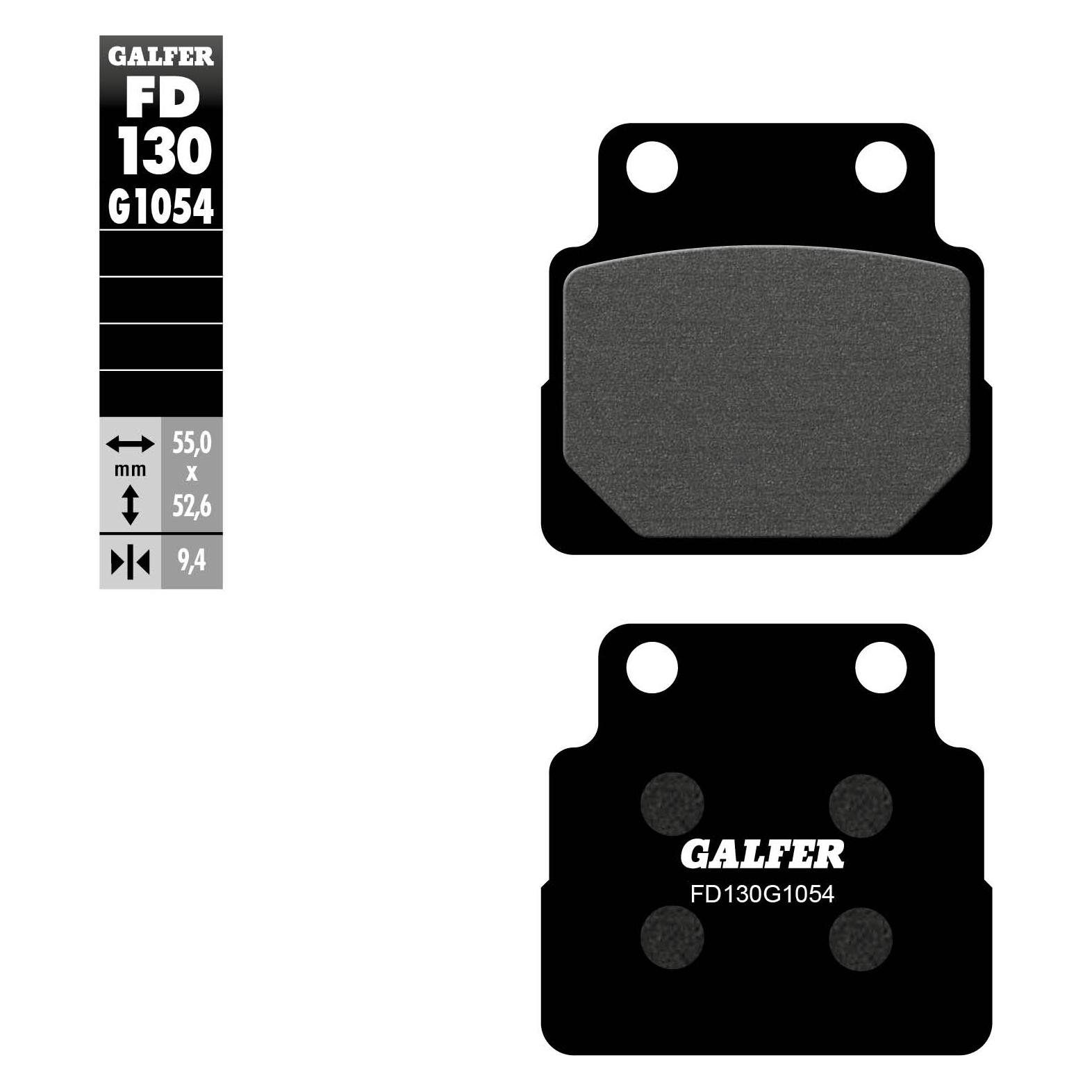 Galfer Bike Galfer Bremsbelag FD130 Organisch FD130-G1054 KBA -AL- FD130-G1054-AL- 840016000 (Organisch (Resin)) (FD130-G1054)