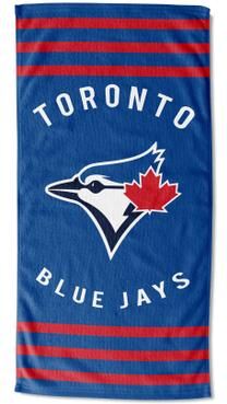 Blue Jays Stripes Beach Towel by MLB in Multi