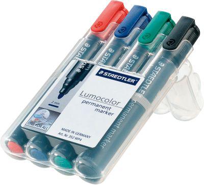 STAEDTLER Lumocolor permanent marker 352, 4er-Set, farbsortiert