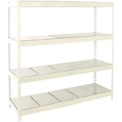 Proregal Schwerlastregal METAL BEAST FOUR | HxBxT 200x180x45cm | Fachlast 600kg | Weiß
