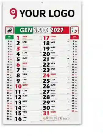 Calendario Olandese Italy 2027 mensile, 29x47 cm carta patinata Personalizzate o neutre