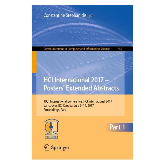 Springer HCI International 2017 - Posters' Extended Abstracts (Englisch, Softcover, Constantine Stephanidis) (55932957)