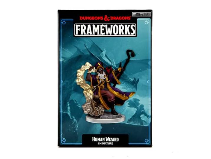 D & D Frameworks W1: Menselijke Wizard Mannelijke Miniatuur