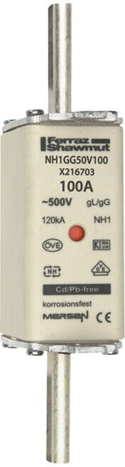 Mersen Porte-fusible NH SF Gr.1 gG 100A/500V KM NH1GG50V100 (X216703)