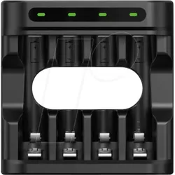 XTAR L4 BDL 4XAA - Ladegerät L4, Li-Ion, inkl. 4x AA (Mignon) Li-Ion Akkus, 1,5 V