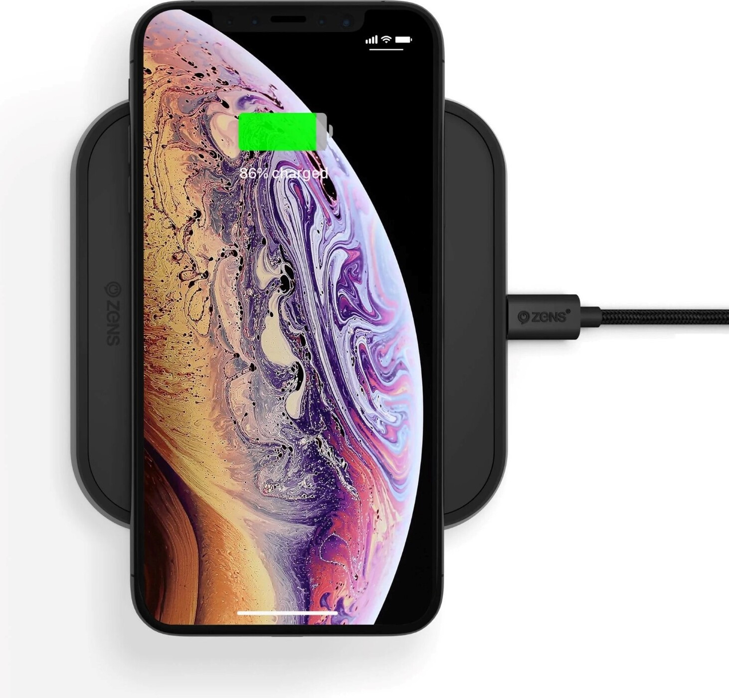 ZENS Aluminium snelle draadloze oplader 18W USB PD