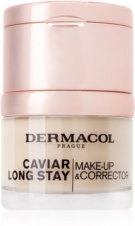 Dermacol Caviar Long Stay Langanhaltendes Make-up mit Kaviarauszügen und Korrektor Farbton 1 Pale 30 ml