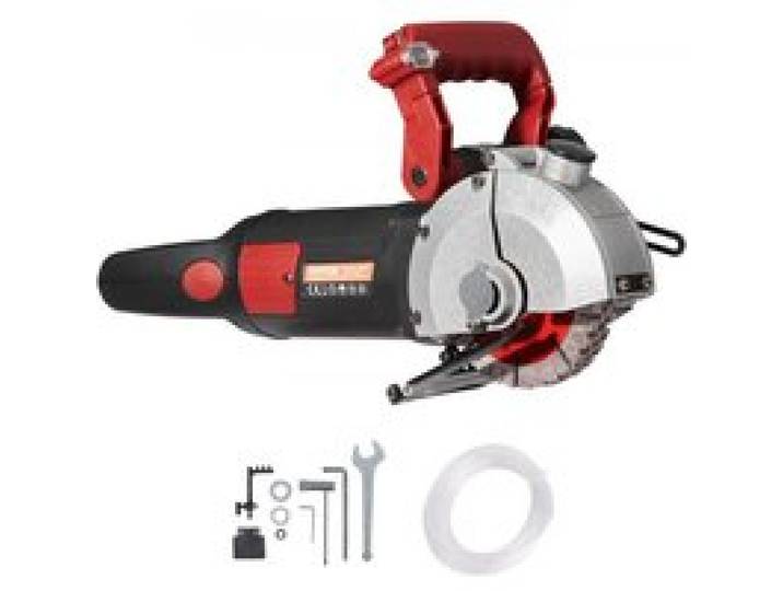 VEVOR Rainureuse à Béton Électrique 4800 W, Machine de Découpe Murale, Profondeur Max. 34 mm, pour Rainurage du Mur, Brique, Marbre, Pose de Gaines et Câbles Électriques, Chantiers, 5 Lames Incluses