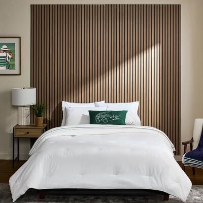 Lacoste Tiebreak 3-Piece Percale Premium Cotton with Contrast Piping Bedding Comforter Set