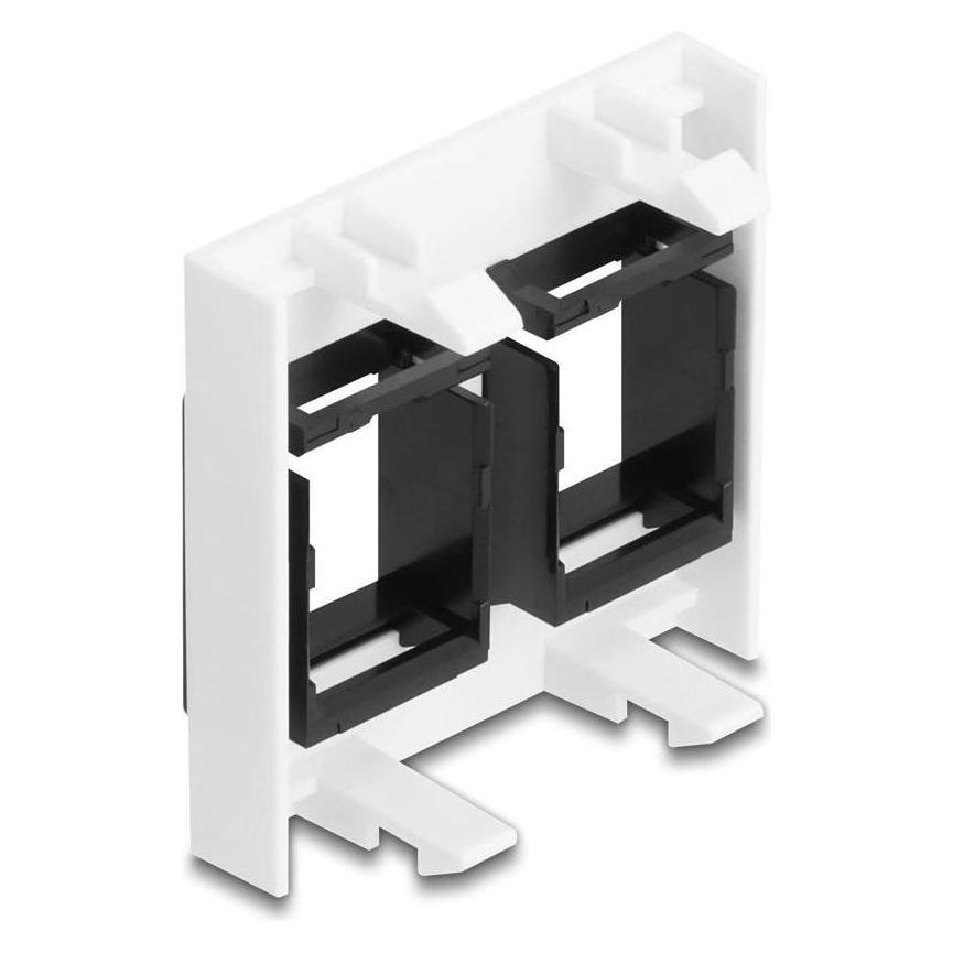 Delock Easy 45 Modul mit zwei Keystone Halterungen 45 x 45 m (Keystone Modul) (81581)