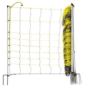Horizont Weidezaunnetz horinetz high energy 14594, Schafnetz, 105 cm x 50 m, gelb/schwarz, elektrifizierbar, Doppelspitze