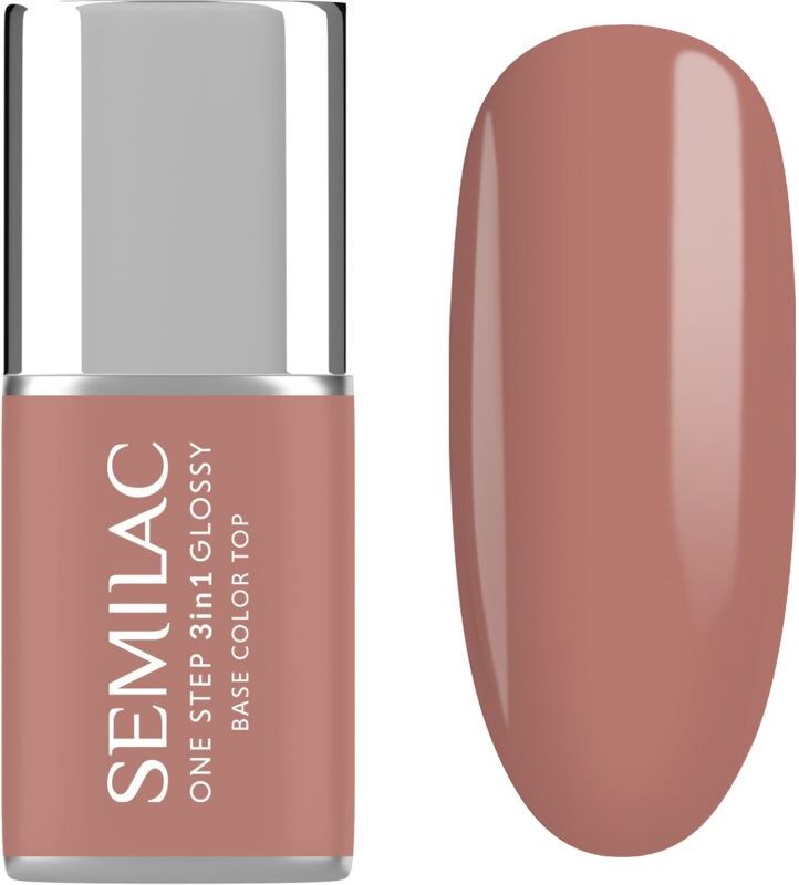 Semilac One Step 3in1 Glossy gel nail polish shade 235 Peach Beige 7 ml