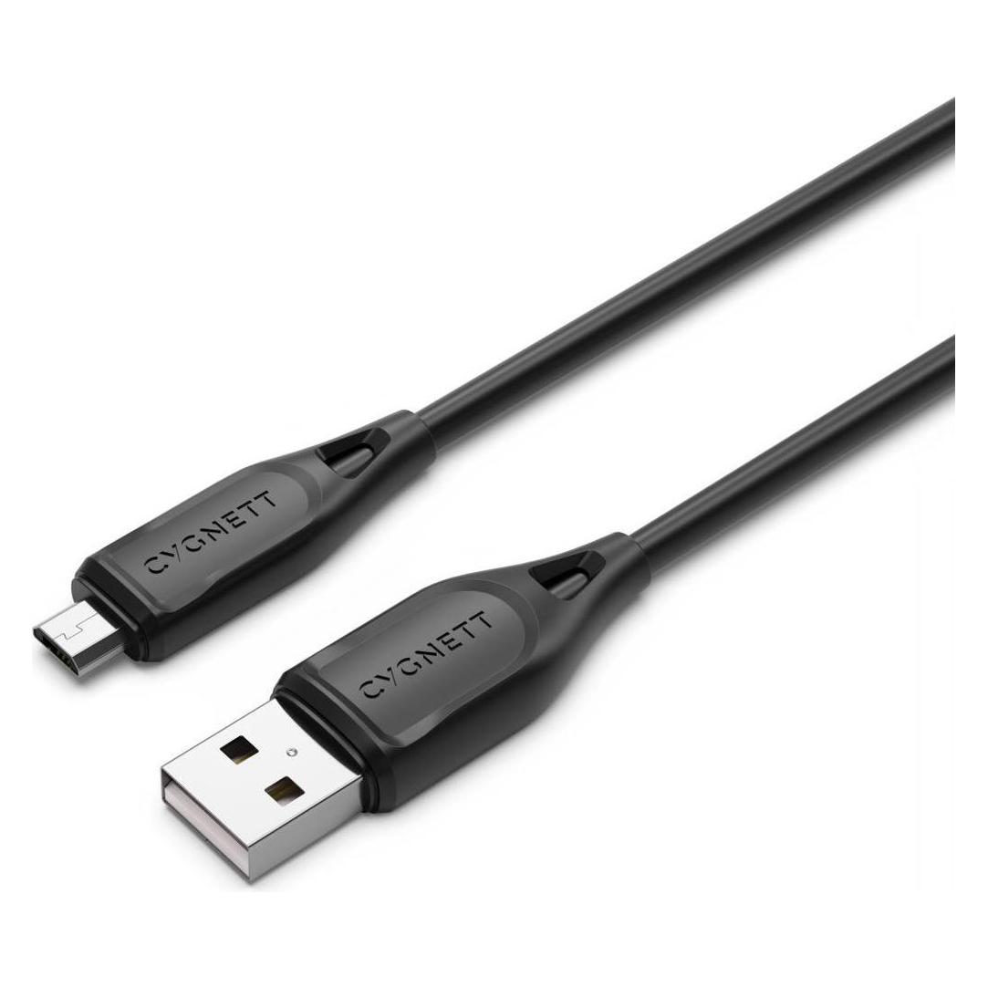 Cygnett Essentials Micro-USB to USB-A Cable 1m Black (1 m, 12 W) (CY4664PCCAM)