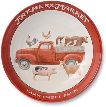 "Certified International Vintage Farm Serving Bowl 13"" x 3"" - 13.00""W x 3.00""H x 13.00""D"