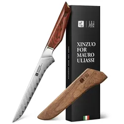 XinZuo - Damast Ausbeinmesser 16 cm - X03 Xing Serie - Mauro Uliassi (3-Sterne-Michelin-Koch)