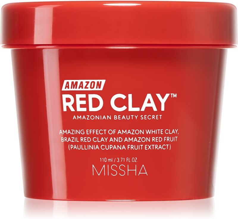 Missha Amazon Red Clay™ oil-controlling and pore-minimising cleansing mask with clay 110 ml