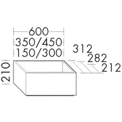 Burgbad Sockel Sys30 PG4 Sana 210x600x282 Trend- oder RAL-Farbe HGL, SOAF060F5348 SOAF060F5348