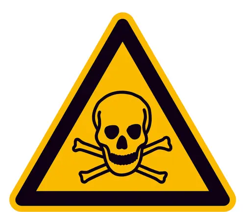 Warnschild Giftige Stoffe Folie selbstklebend 200mm ISO 7010 1St.