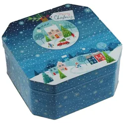 Gawol Gebäckdose Winterlandschaft - blau|weiß