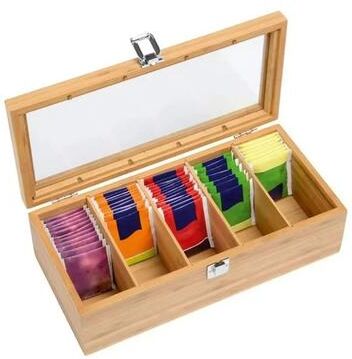 Uplifted Finds Zen Bamboo Tea Vault   5 Compartment Artisan Teabag Holder For Office & Sanctuary Decor Zen Bamboo Tea Vault   5 Compartment Artisan Teabag Holder For Office & Sanctuary Decor