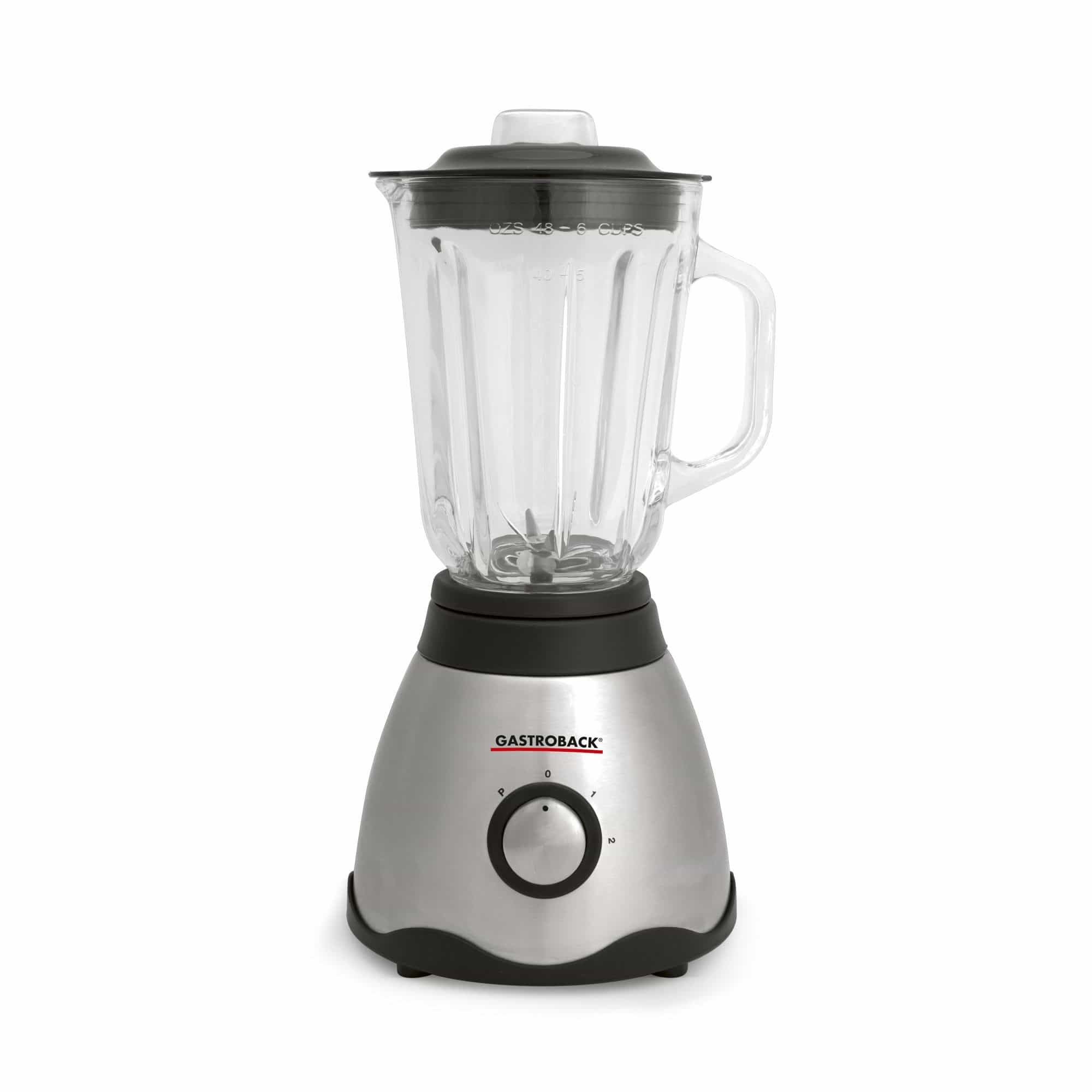 Gastroback 40999 Vital Mixer 1,5 l Standmixer 2 Geschwindigkeiten 850 W (Schwarz, Edelstahl)