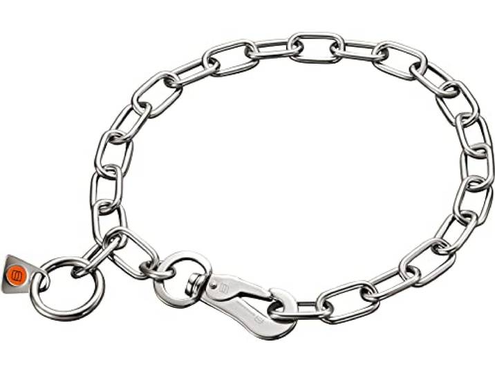 HS 5154705055 Sprenger Sprenger HS roestvrijstalen halsband, kort, verstelbaar, 155 g,50cm / 19.5 inch,Metallic Zilver