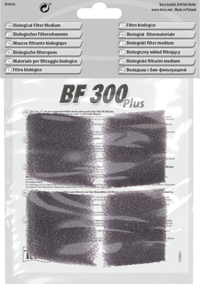 Tetra BF 300 Plus 4 Spugne Filtranti per Filtro Tetra IN 300 Plus