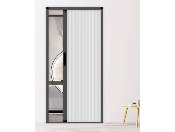 ENHEN Falttür Nahtlose Schiebefalttür für Schrank, Küchenschrank, Dusche, Interner Raumteilervorhang – Metallrahmen und Vliesplatte, 30 40 50 60 70 80 Zoll Breite(43x80in(109.2x203.2cm))