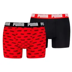 Puma 2P Everyday Aop Boxer Rot/Schwarz Baumwolle Large Herren