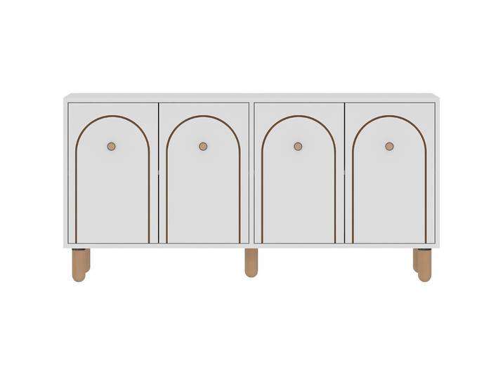 Sideboard Vint weiss Holzwerkstoff B 150 H 75 cm