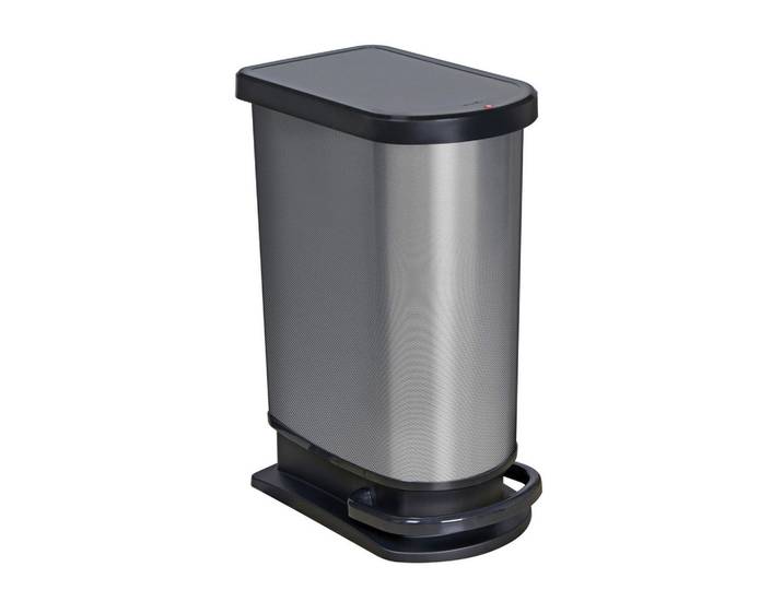 Rotho Abfalleimer, Silberfarben, Kunststoff, 50 l, 29x67x44 cm, Reach, DIN EN ISO 14001, DIN EN ISO 9001, Haushalt & Reinigung, Reinigung, Eimer & Abfallsysteme