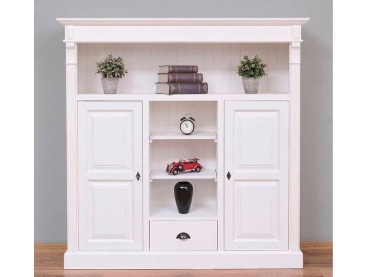 Landhaus Wohnzimmerschrank weiß shabby chic