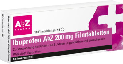 AbZ Pharma GmbH IBUPROFEN AbZ 200 mg Filmtabletten 10 St 01016032