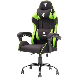 Itek RHOMBUS FF10 Universal Gaming Stuhl Mesh Sitz, Gaming Stuhl, Schwarz, Grün