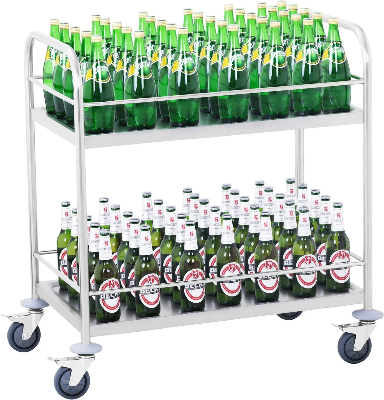 Royal Catering Carrello di servizio - 2 Mensole - 50 kg RCBW 2