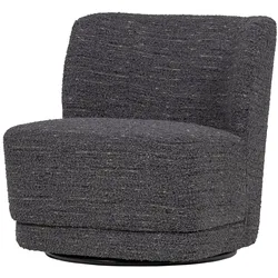 Drehsessel Atty - Chunky Melange-stoff Grau