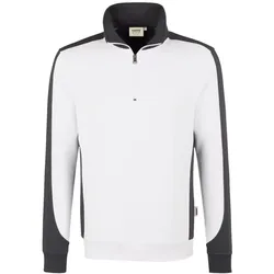 Zip-Sweatshirt Contrast "Performance" 476 - 4XL - Weiß