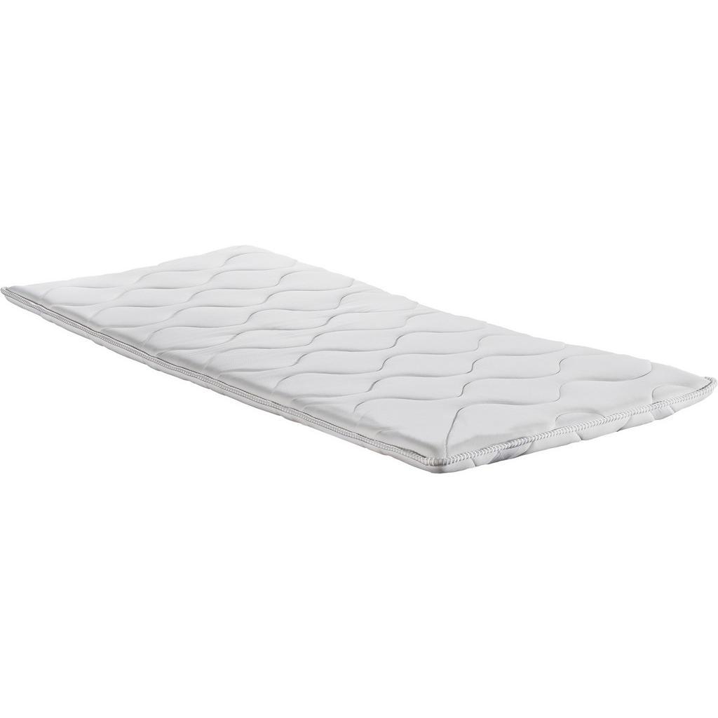 Livetastic Topper , Weiss , Textil , Füllung: Polyester , 70x140 cm , Oeko-Tex® Standard 100 , Ober- und Unterseite versteppt, wendbar, atmungsaktiv, mit Gummiband, alternative Grössen erhältlich , Schlafzimmer, Matratzen, Topper