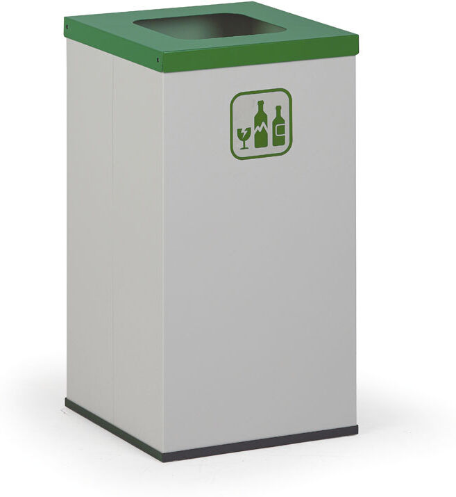 Alfa 3 Mülleimer für mülltrennung, 42 l, ohne Innenbehälter, grau/grün