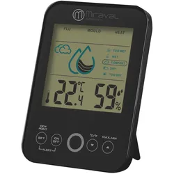 MIRAVAL Raumklimastation Schimmelwarner 5 Stufen Lüftungsempfehlung Hygrometer Temperaturstation
