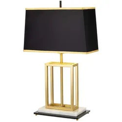 Elstead Lighting, Tischlampe, Atlas Tischleuchte E27 Gebürstetes Messing Schwarz (E27)
