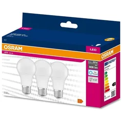 3er Pack OSRAM E27 LED VALUE CLASSIC Lampe A 60 8,5 wie 60W 6500k Tageslichtweiß