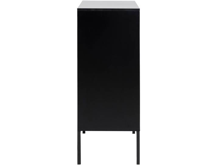 AC Design Furniture Kommode AC Design Schwarz, Nature, Nature Metall B 80 H 103 cm - Kommode