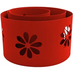 zaun|zu® Sichtschutzstreifen zaun|zu PREMIUM dekor Sonnenblume Sichtschutz Rot 2,55m