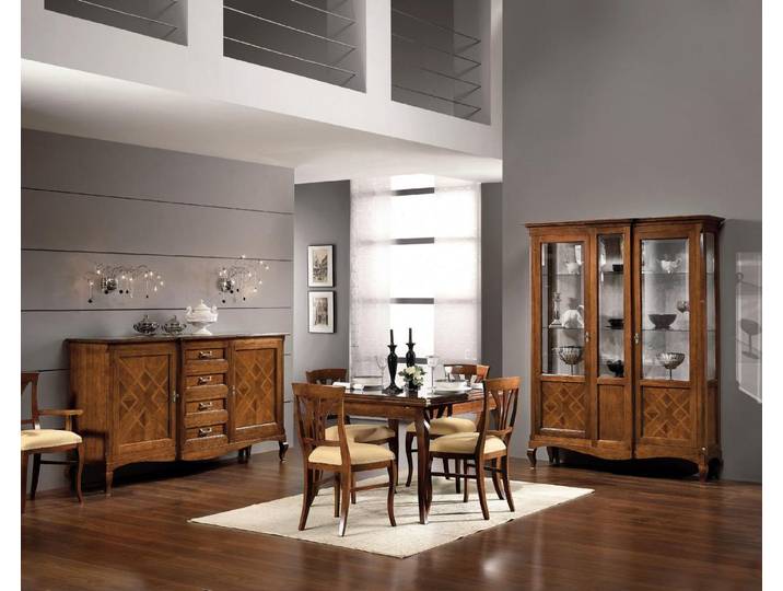 JVmoebel Esszimmer-Set Esszimmergruppe in braun mit italienischem Design und Stauraum, (Esszimmer-Set, Küchen-Set), Made in Italy
