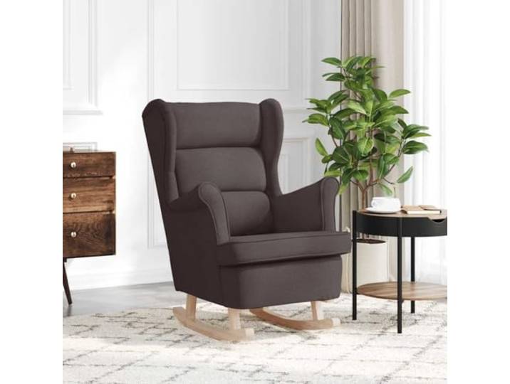 WHOPBXGAD Polyester Komfort Schaukelsessel Braun 74x90x102 cm Schaukelsessel Dunkelbraun 74x90x102 cm Stoff: Komfortabler Relaxsessel mit weicher Polsterung für Wohnzimmer und Büro