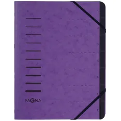 PAGNA Ordnungsmappe DIN A4 7-Fach  aubergine