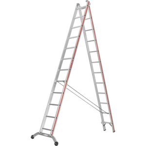 Hymer Mehrzweckleiter 604524, 2-teilig, mit 2 x 12 Sprossen