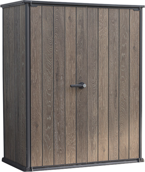Keter Signature Walnut - Armadio porta attrezzi da giardino - 140x73x170 cm